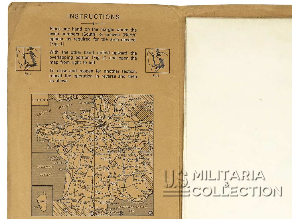 Carte Army Map Service France 1944