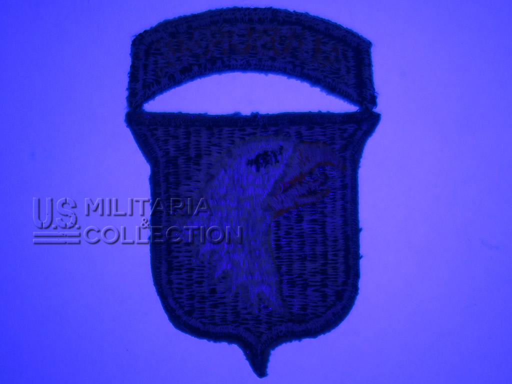 Insigne 101st Airborne Type 14 – test UV verso