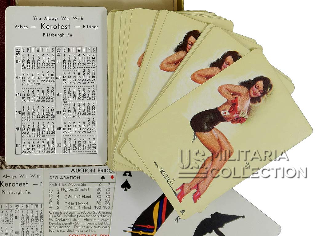 Jeu de cartes Pin-Up US WW2