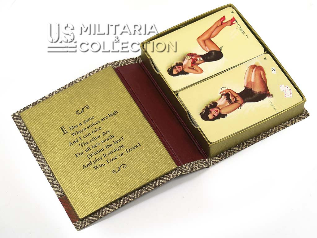 Coffret jeu de cartes US WW2 ouvert