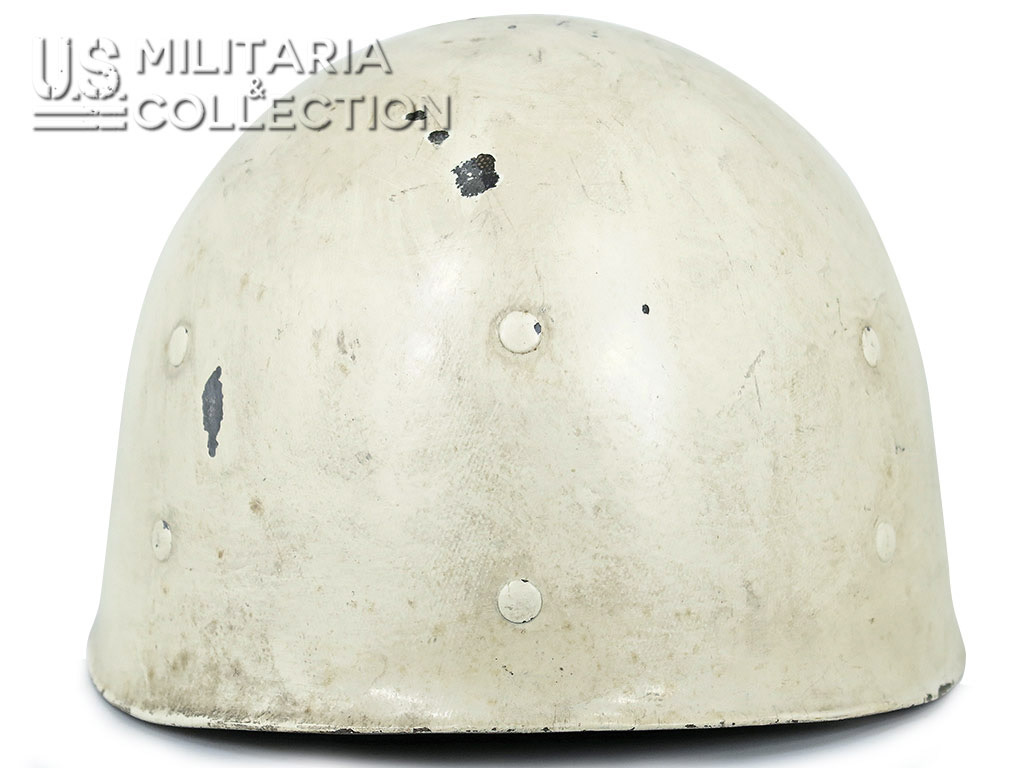 Sous-casque de casque M1 (liner) Westinghouse, A-washers verts, peinture blanche – Image 4