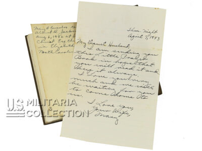 Livre de prières US avec lettre de Mary 1943