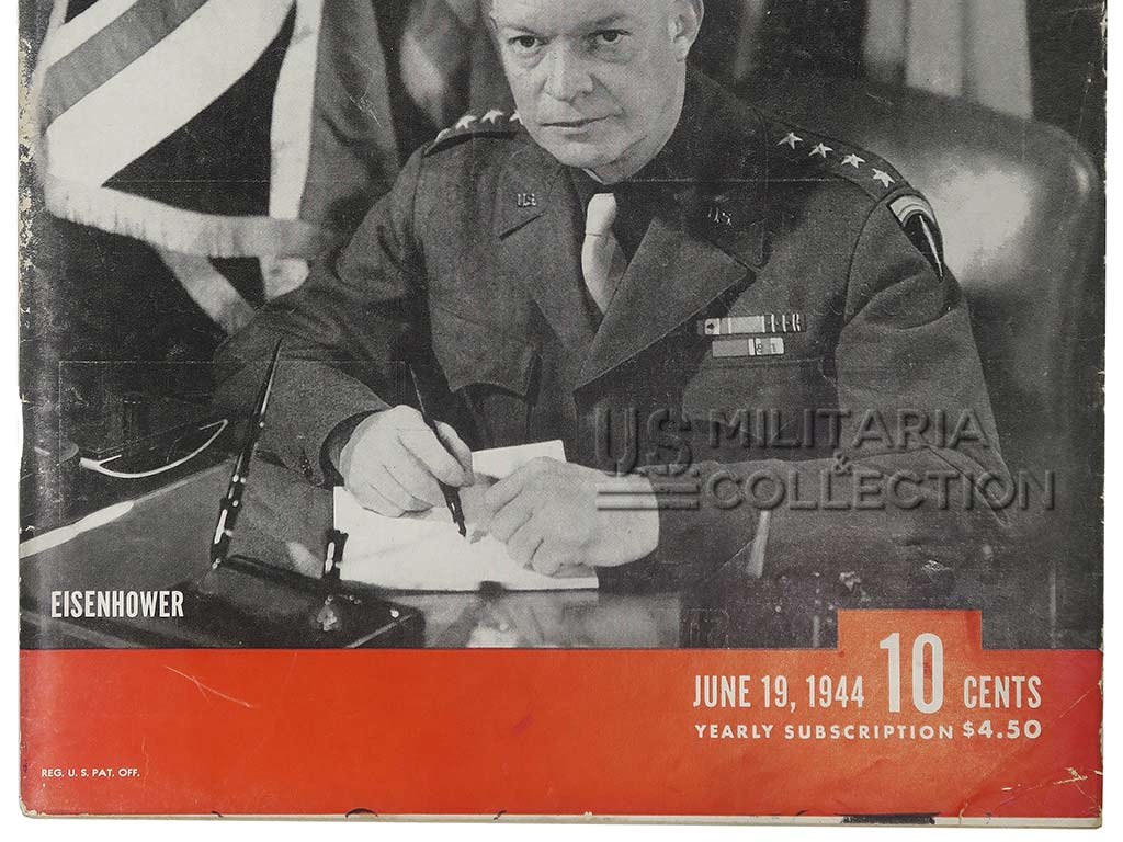 Détail couverture LIFE Eisenhower, 19 juin 1944