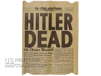 Journal Stars and Stripes Hitler Dead 1945