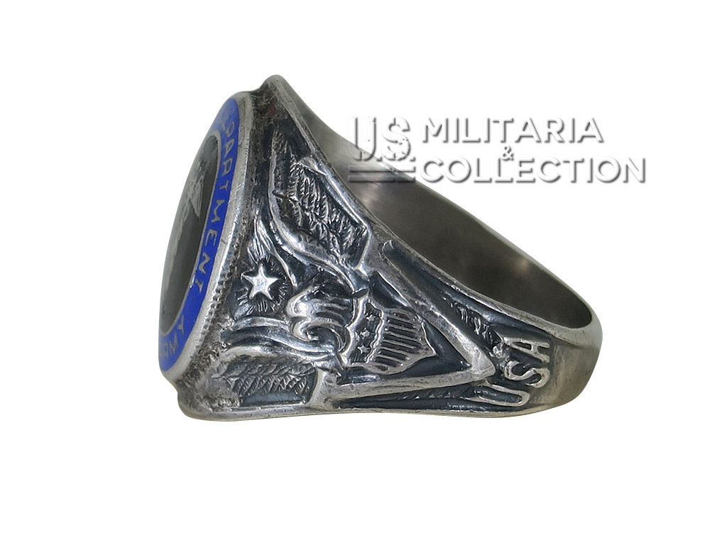Bague US Army Medical Department en argent Sterling