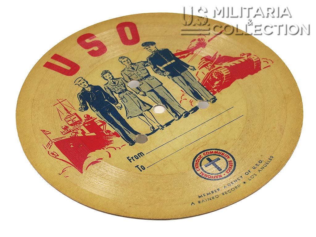 Disque USO message vocal soldat américain
