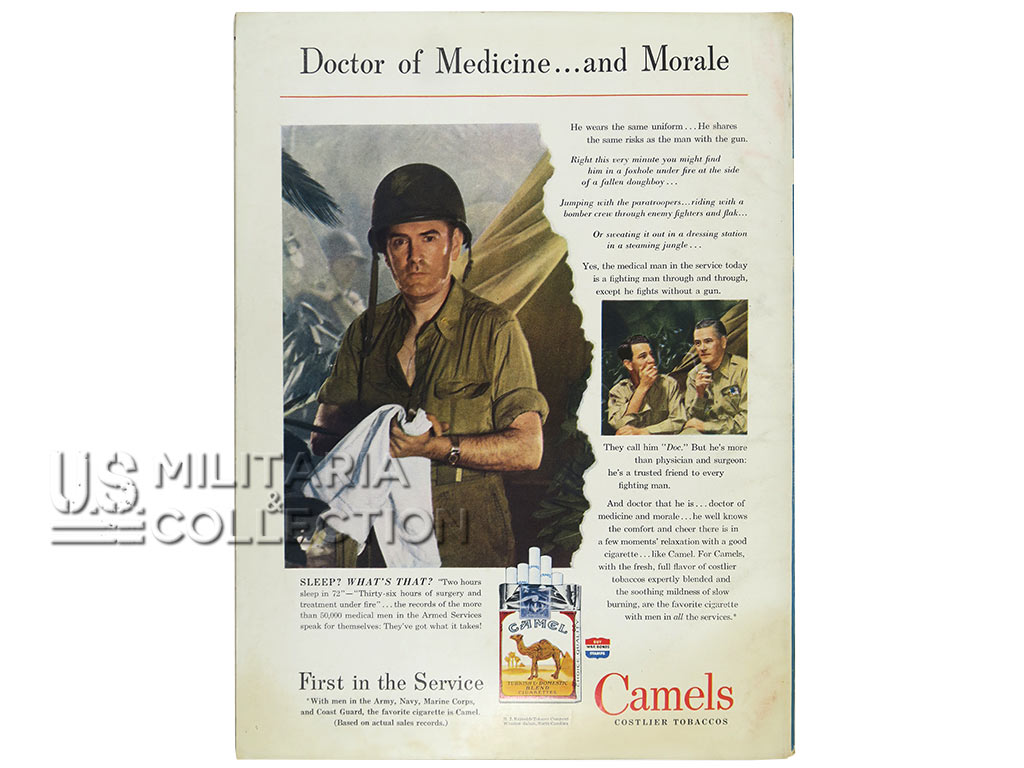 Publicité Camel Esquire soldats américains WW2