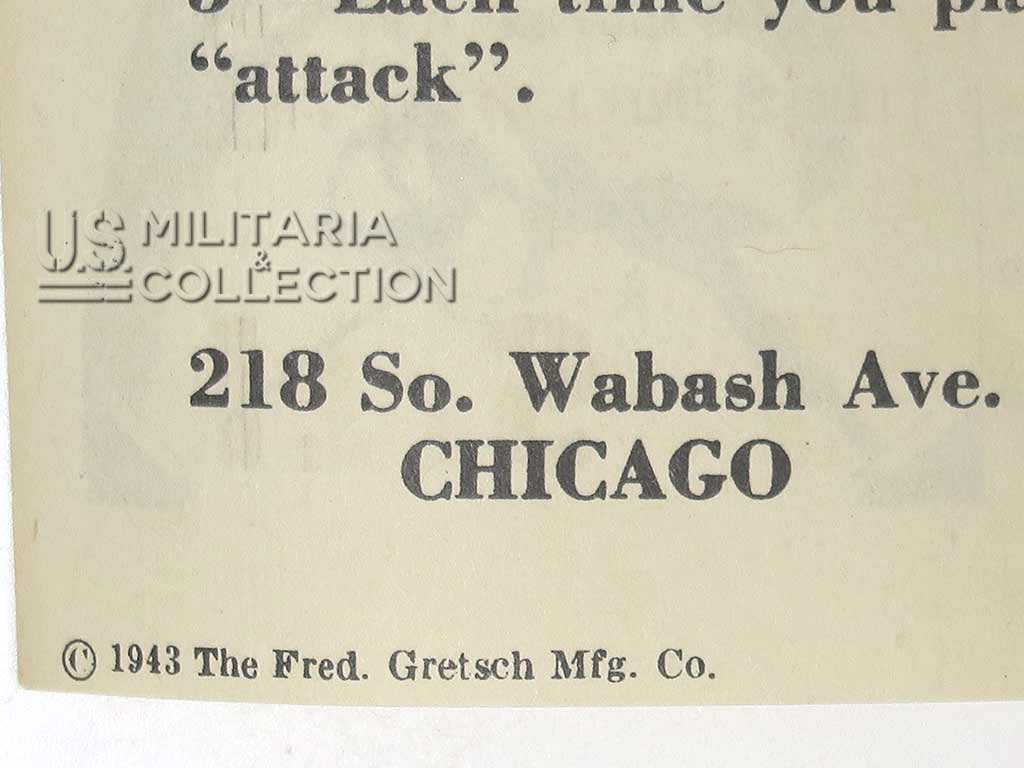 Notice Gretsch copyright 1943