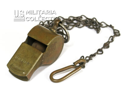 Sifflet US Army en laiton WW2